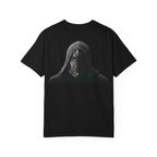 Hooded Knight Graphic T-Shirt — Dark Medieval Mask Design