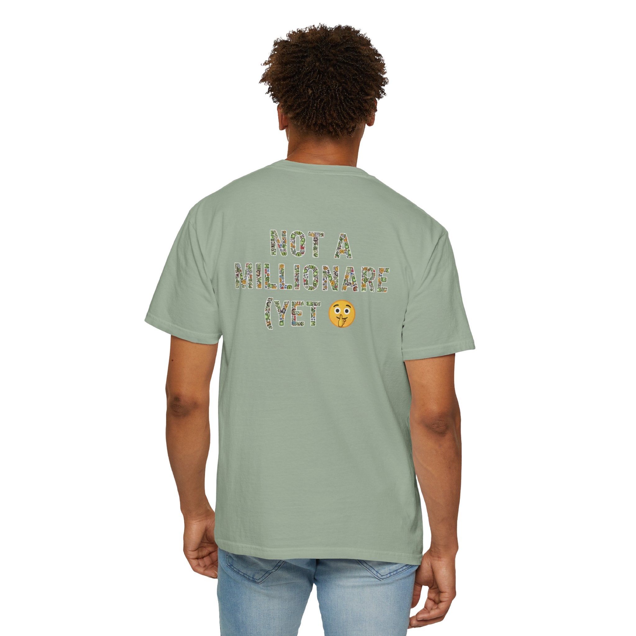 "Not a Millionaire (Yet)" – Unisex Oversized Boxy T-Shirt